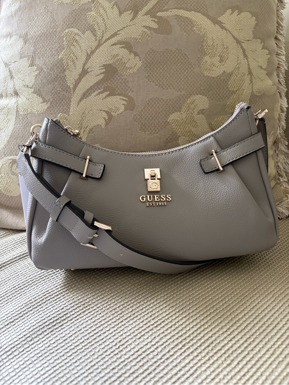 GUESS Yesba Dark Taupe Shoulder Bag